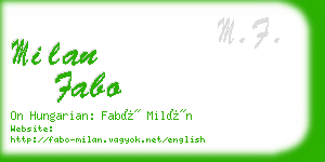 milan fabo business card